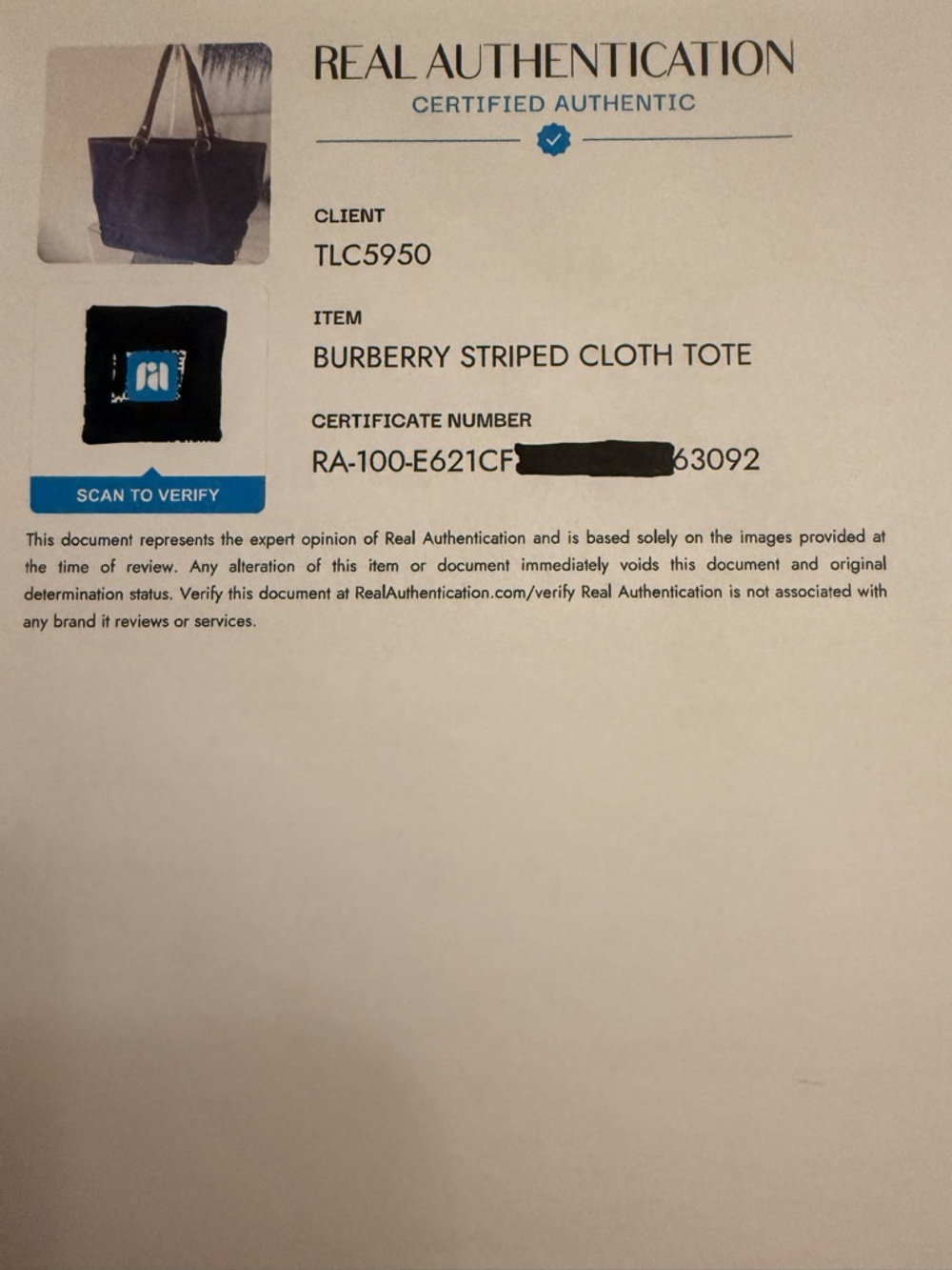 Vintage Burberry London Blue Label Tote Denim Canvas Leather Trim w/COA - Picture 16 of 16